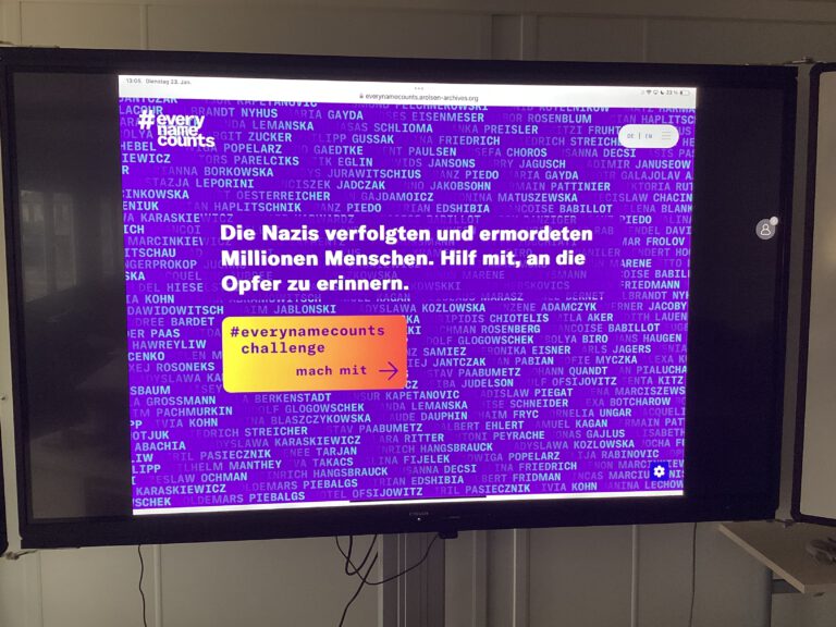 Mehr über den Artikel erfahren #everynamecounts – eine Aktion zum Holocaust-Gedenktag