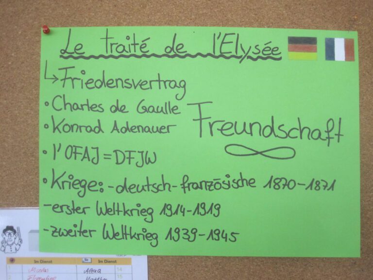 Mehr über den Artikel erfahren Bericht zum Élysée-Projekt im Französischunterricht