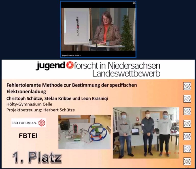 Mehr über den Artikel erfahren Höltyaner beeindrucken beim Jugend-forscht-Landeswettbewerb mit Sieg im Fachbereich Physik